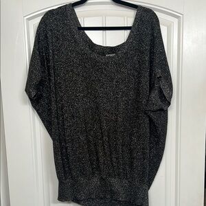 Express Black and Silver Dolman Sleeve Blouse